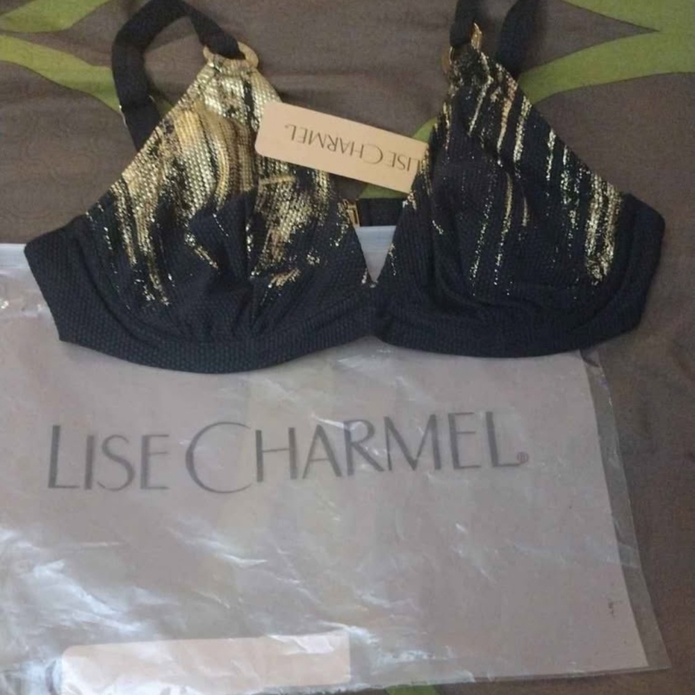 Lise Charmel Black and Gold Luxury Bra